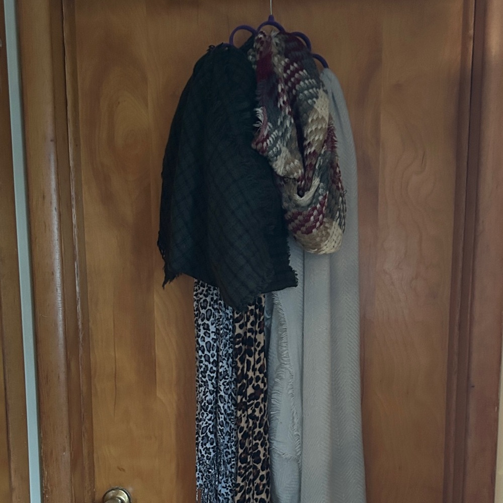 Neutral & Patterned Women's Scarf Set - Black, Beige, Cream, Brown